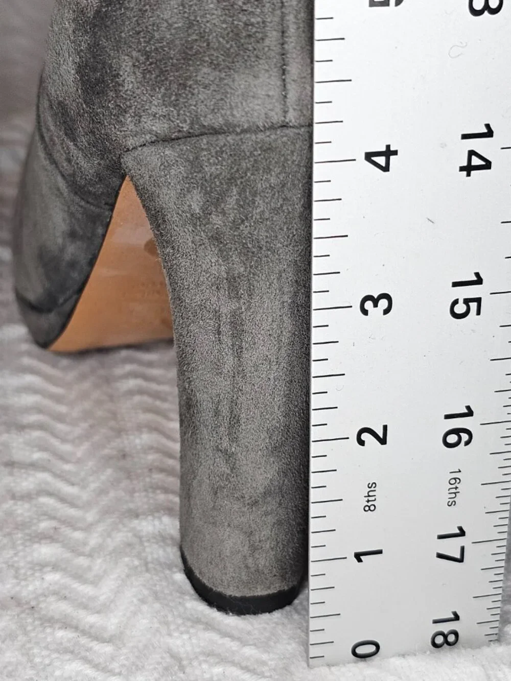 Duo Data 4.25” Block Heel Knee High Fold-Over Wide Calf Tall Suede Boots EU39 L